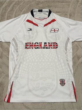 Vtg England National Team Jersey Men's M White Soccer/Futbol